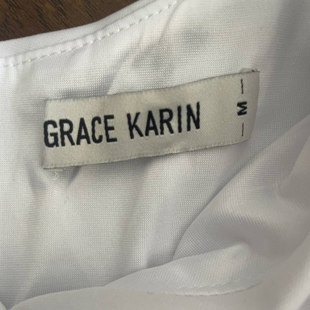 Grace Karin White Sleeveless Knee Length Dress - Picture 8 of 9